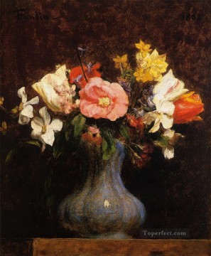 Flores Camelias y Tulipanes pintor de flores Henri Fantin Latour Pinturas al óleo